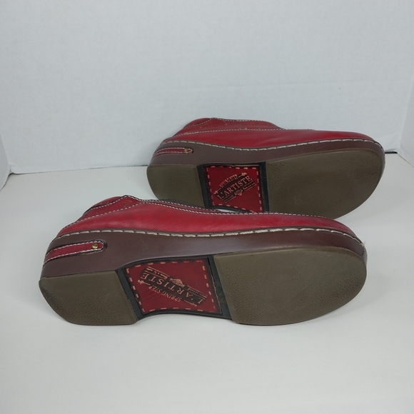 L'Artiste by Spring Step Womens Sz EU 38 US 8 Burbank embossed Red Heeled Clogs - Picture 14 of 14